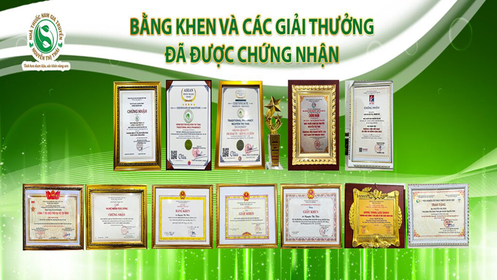 Bằng khen và giải thưởng của Lương Y Nguyễn Thị Thái