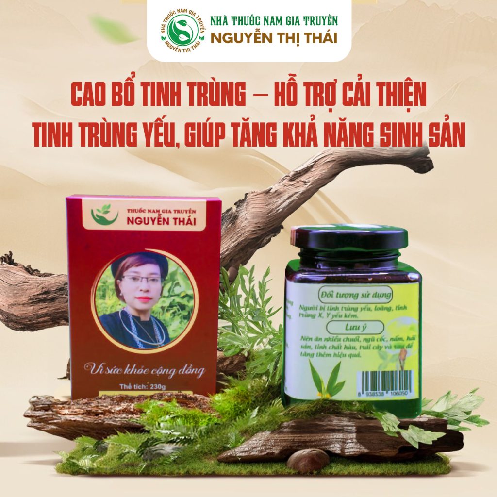 Cao Bổ Tinh Trùng – Hỗ trợ cải thiện tinh trùng yếu, giúp tăng khả năng sinh sản.