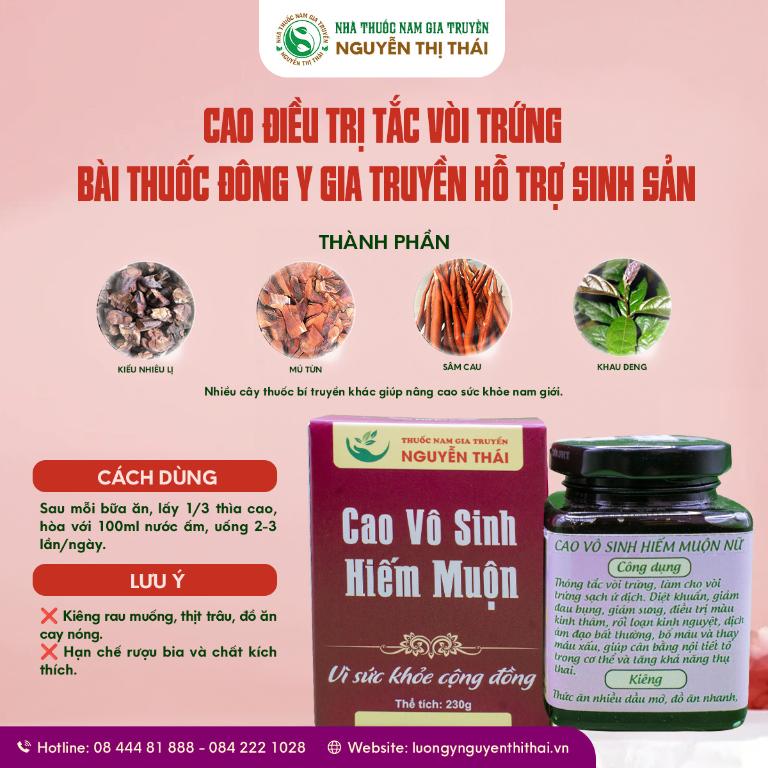 Cao thuốc nam gia truyền Lương y Nguyễn Thị Thái