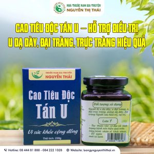 Cao Tiêu Độc Tán U – Bài thuốc Nam gia truyền Nguyễn Thị Thái, hỗ trợ điều trị khối u tiêu hóa an toàn, lành tính.