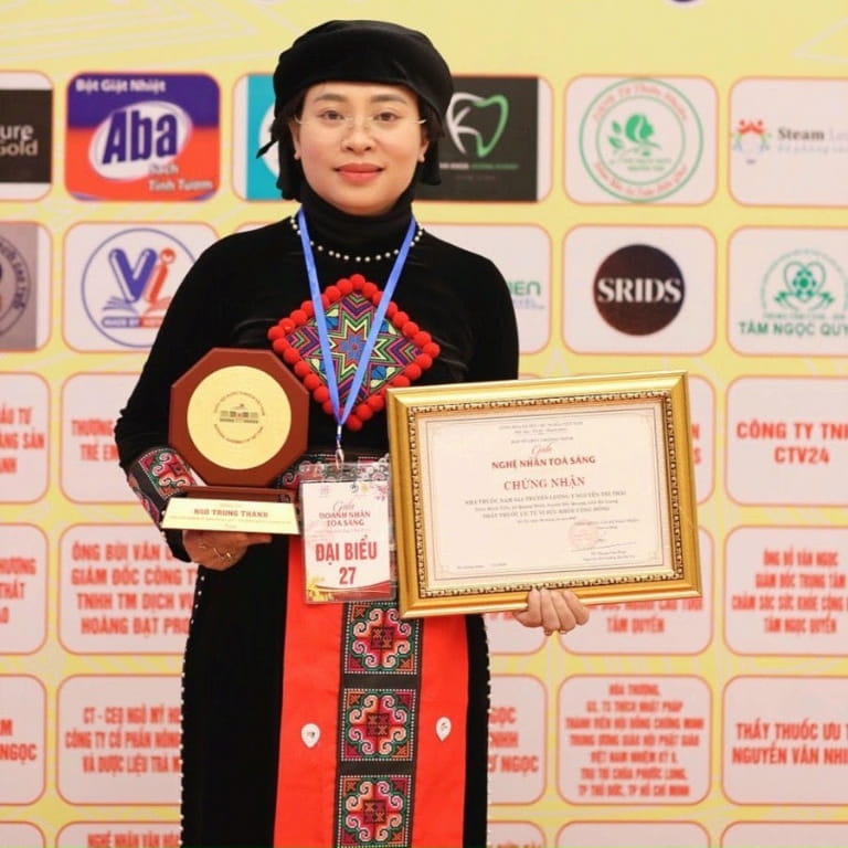 Lương y Nguyễn Thị Thái đã đạt được nhiều giải thưởng uy tín